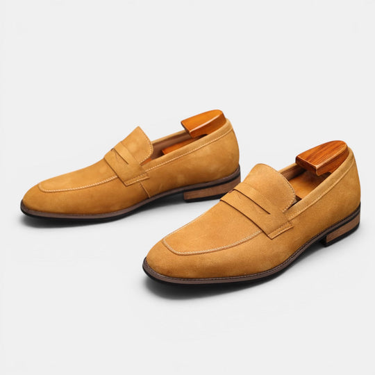 Men's Suede Penny Summer Loafers – Kalanzo