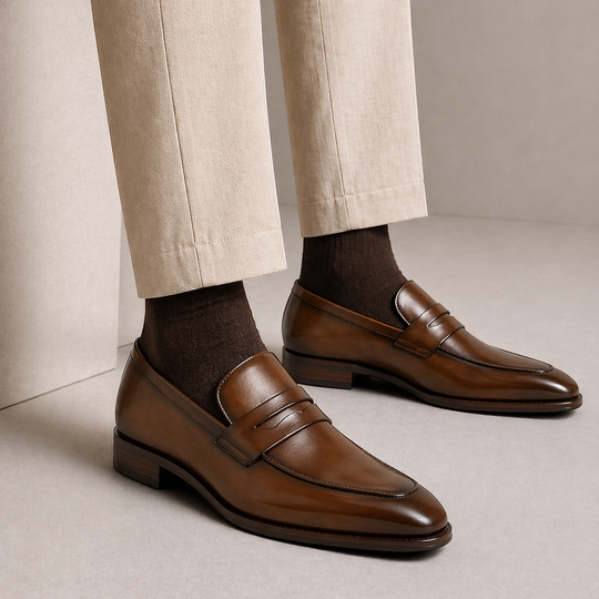 Men's Cow Leather Business Loafers – Kalanzo