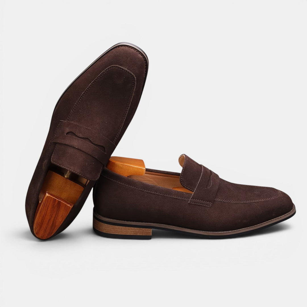 Men's Suede Penny Summer Loafers – Kalanzo