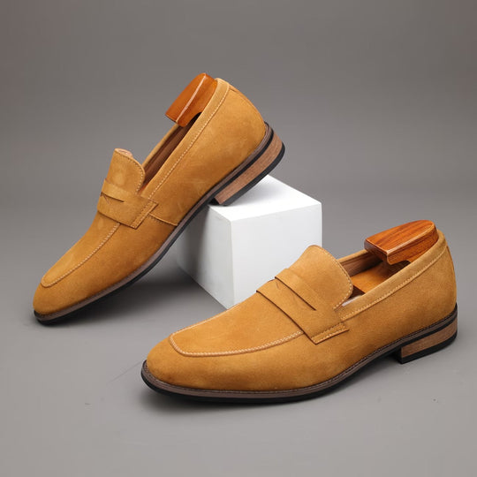 Men's Suede Penny Summer Loafers – Kalanzo