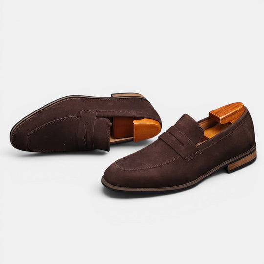 Men's Suede Penny Summer Loafers – Kalanzo