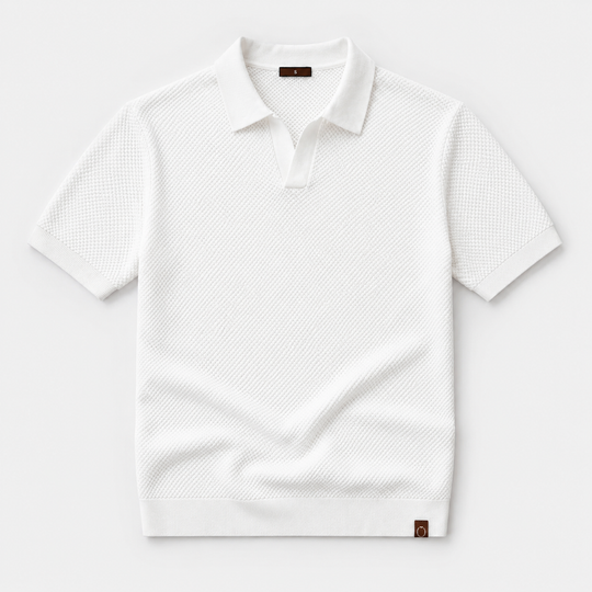Men's Slim-Fit Knit Polo Shirt – Kalanzo