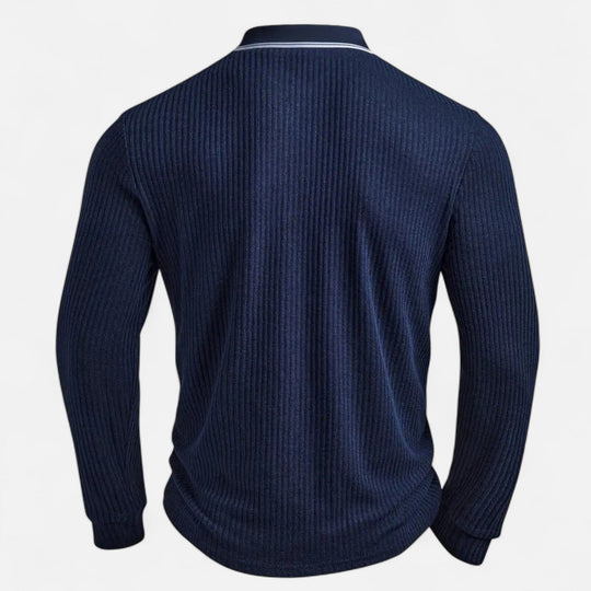 Men's Navy Contrast Button-Up Shirt – Kalanzo