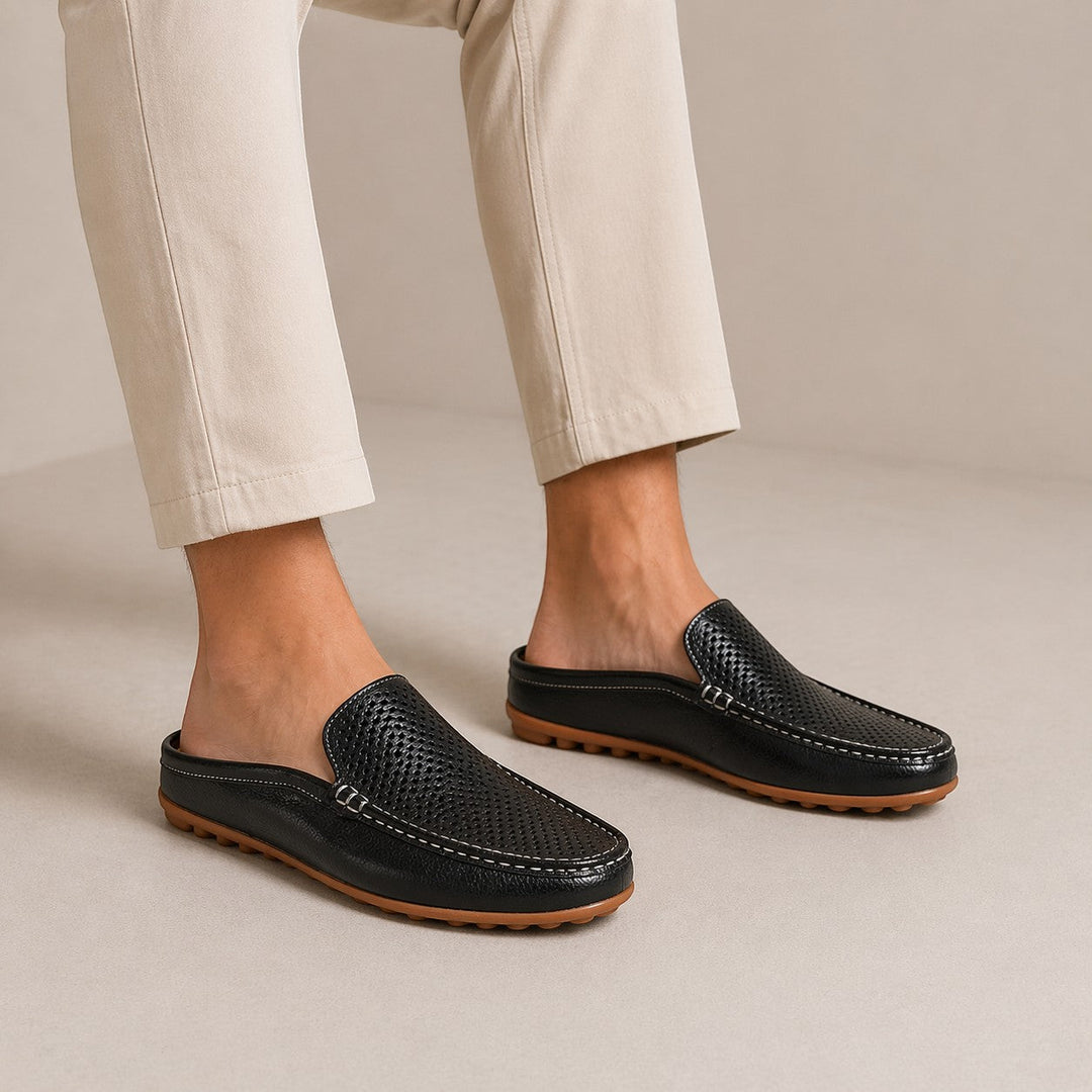 Men's Leather Mule Summer Sandals – Kalanzo