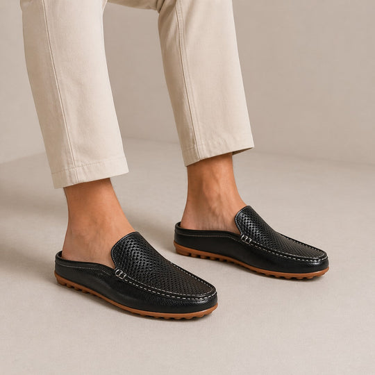 Men's Leather Mule Summer Sandals – Kalanzo