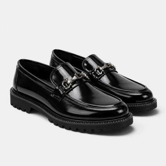 Men's Leather Lug Sole Horsebit Loafer – Kalanzo