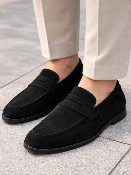 Men's Suede Leather Driving Loafers | Lightweight Slip-On