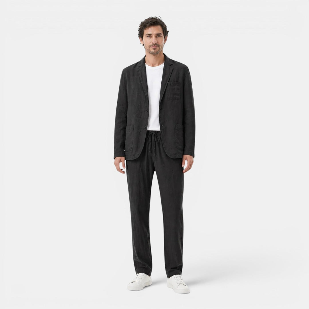 Men's Breathable Linen Two-Piece Suit – Kalanzo