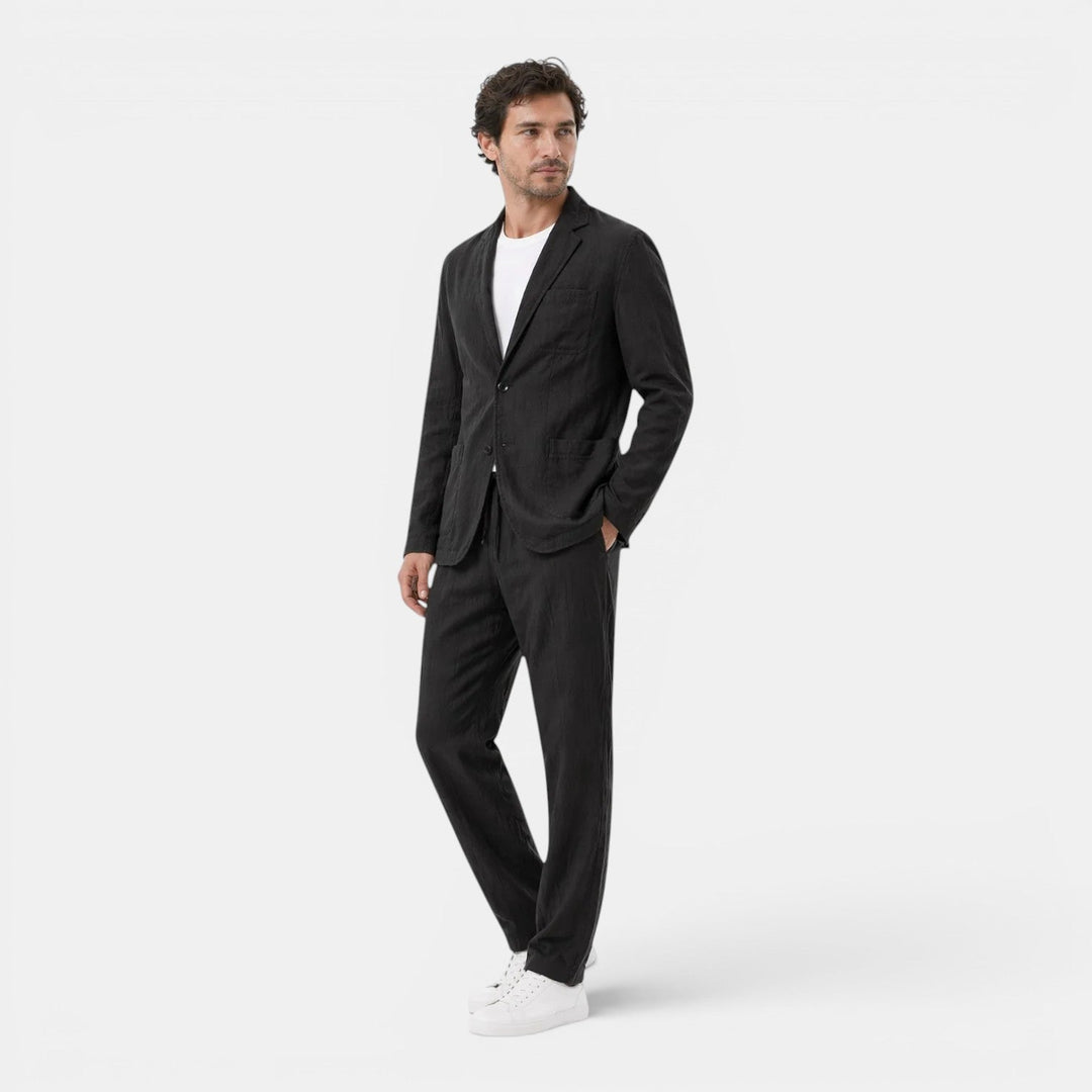 Men's Breathable Linen Two-Piece Suit – Kalanzo