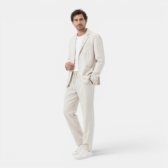 Men's Breathable Linen Two-Piece Suit – Kalanzo