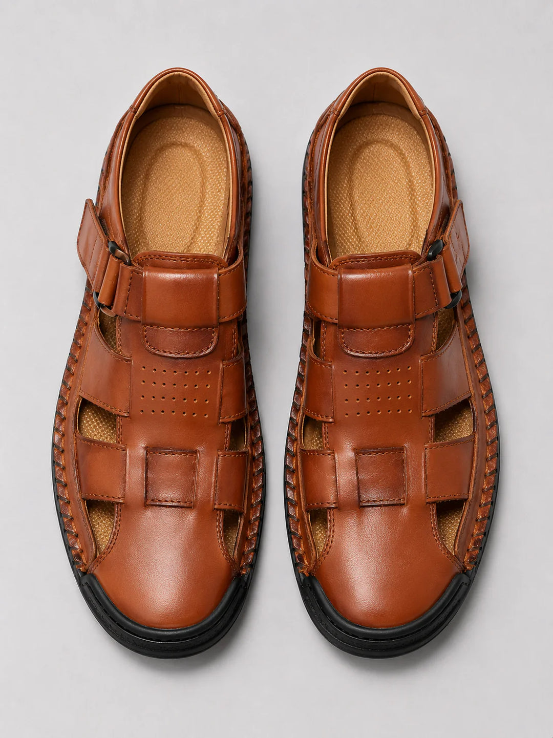 Men's Leather Sandals | Lightweight Summer Walking Shoes