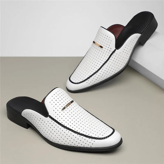 Men's Cushioned Genuine Leather Slides – Kalanzo