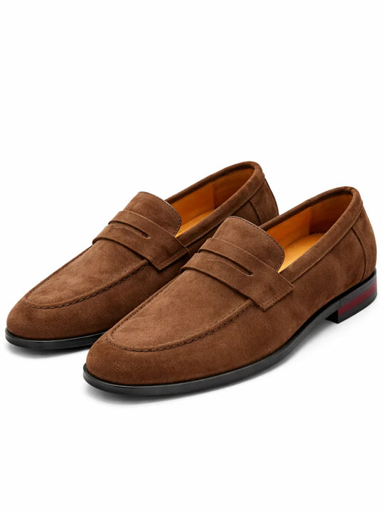 Men's Suede Leather Driving Loafers | Lightweight Slip-On