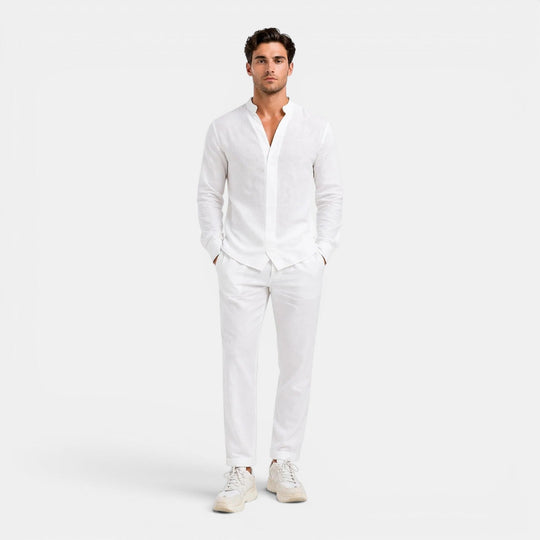 Men's Relaxed Linen Two-Piece Set – Kalanzo