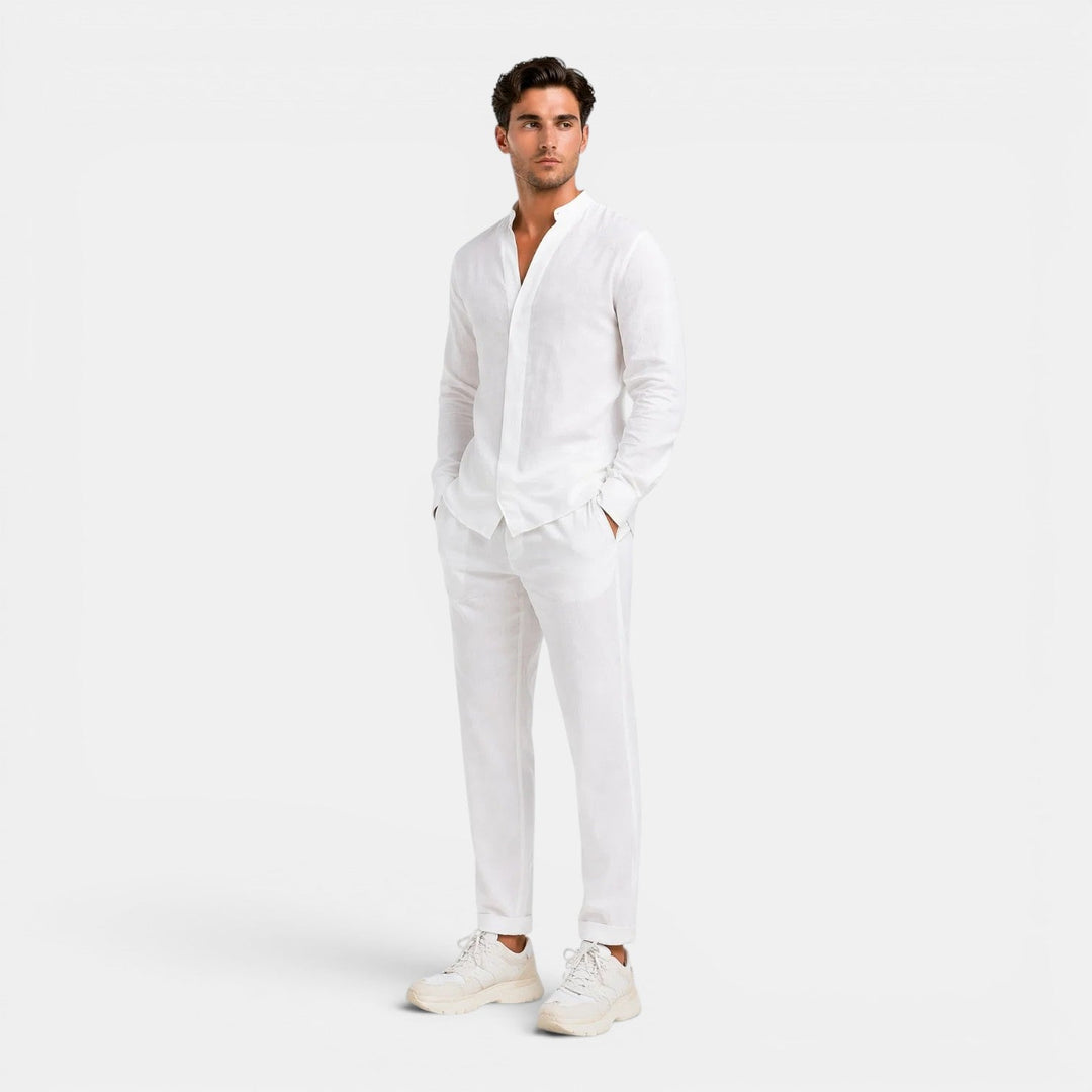 Men's Relaxed Linen Two-Piece Set – Kalanzo