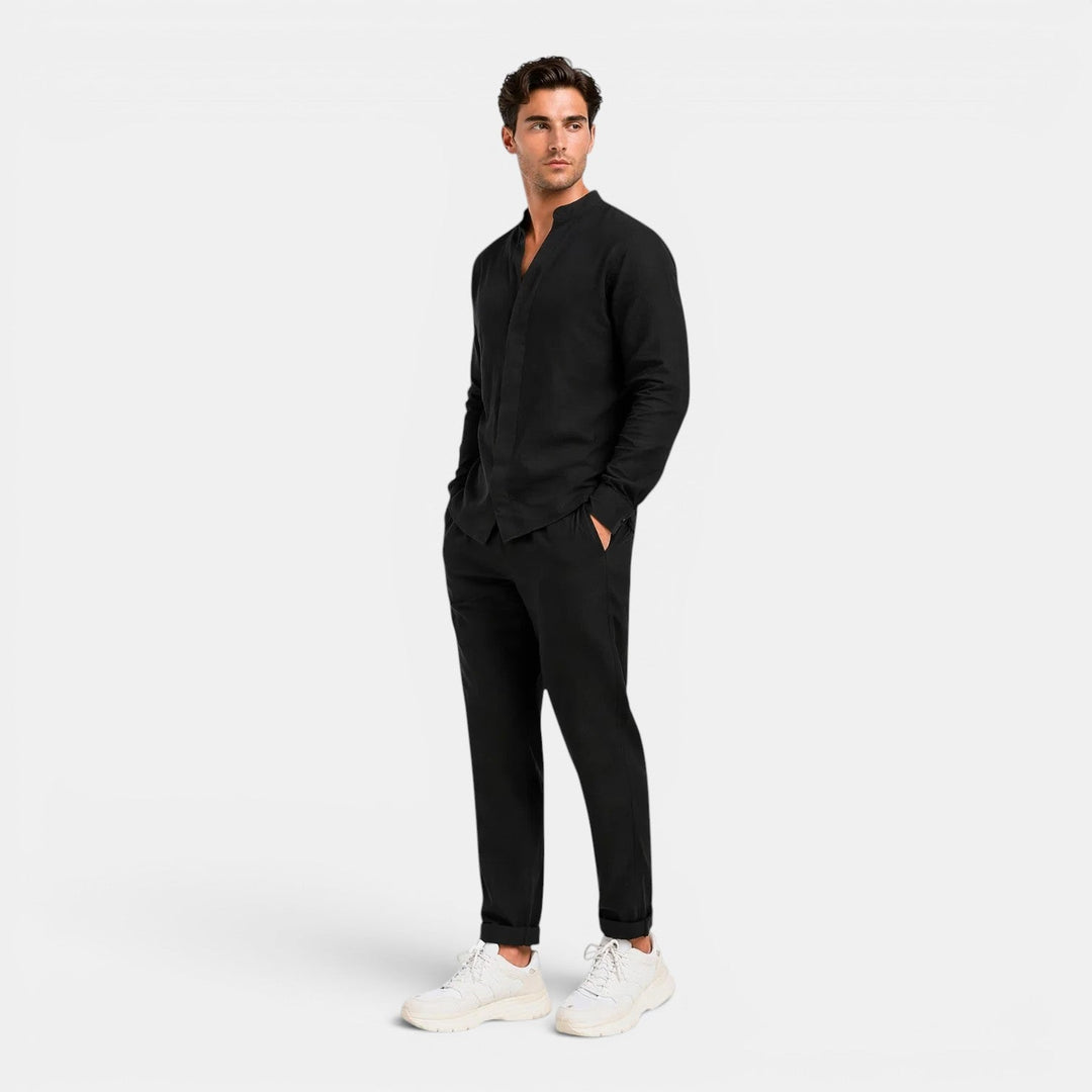 Men's Relaxed Linen Two-Piece Set – Kalanzo