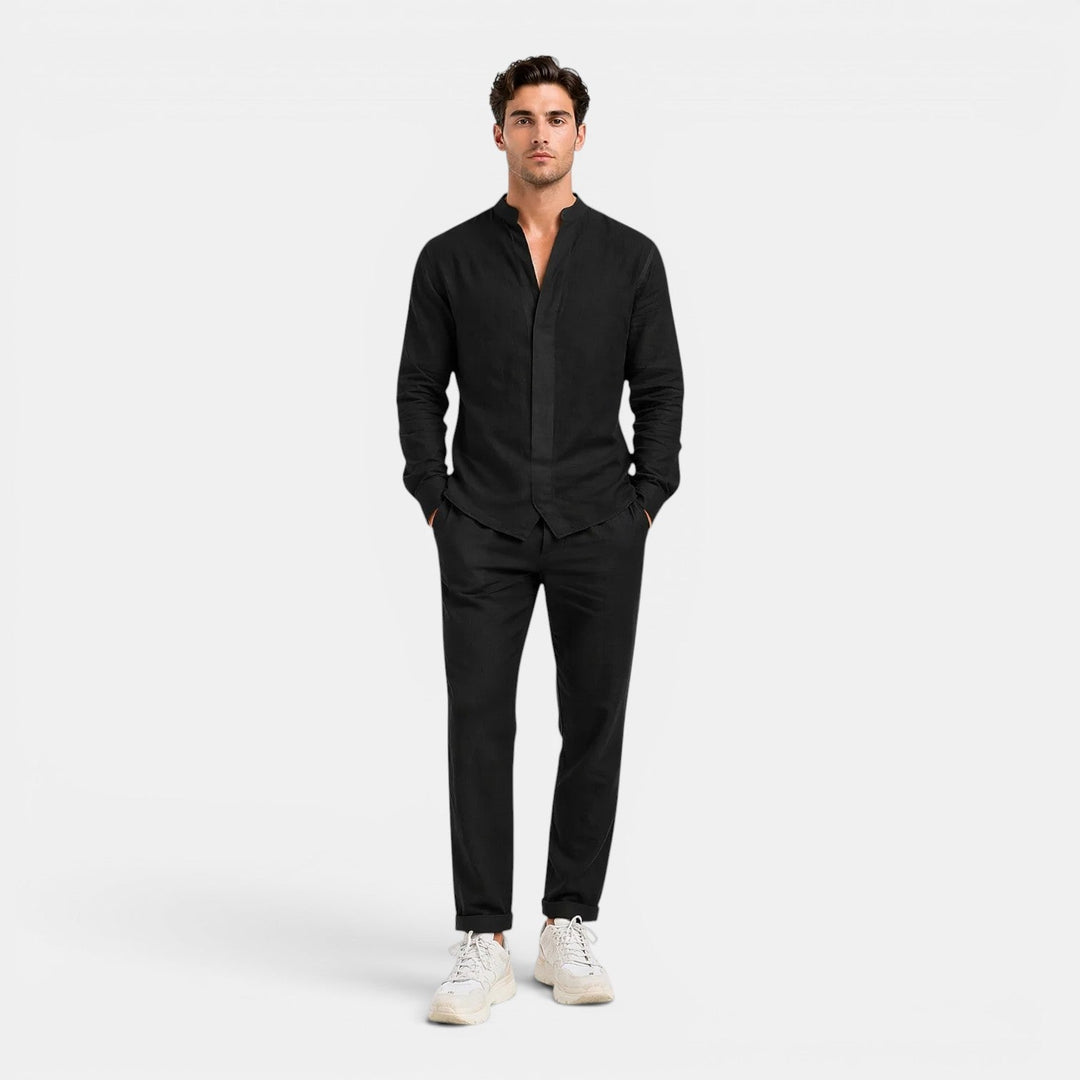 Men's Relaxed Linen Two-Piece Set – Kalanzo