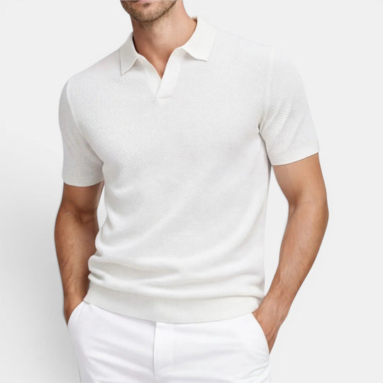 Men's Slim-Fit Knit Polo Shirt – Kalanzo