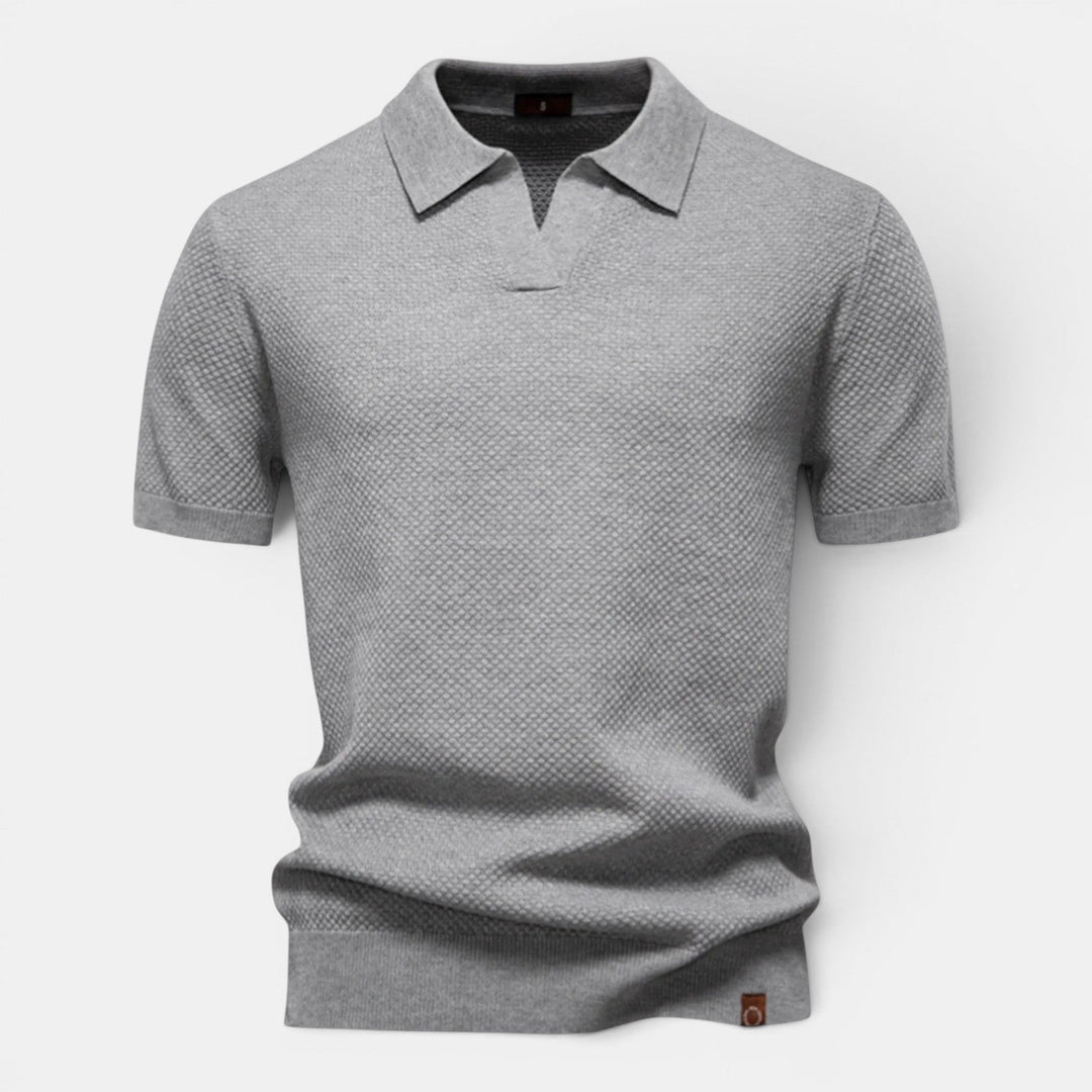 Men's Slim-Fit Knit Polo Shirt – Kalanzo