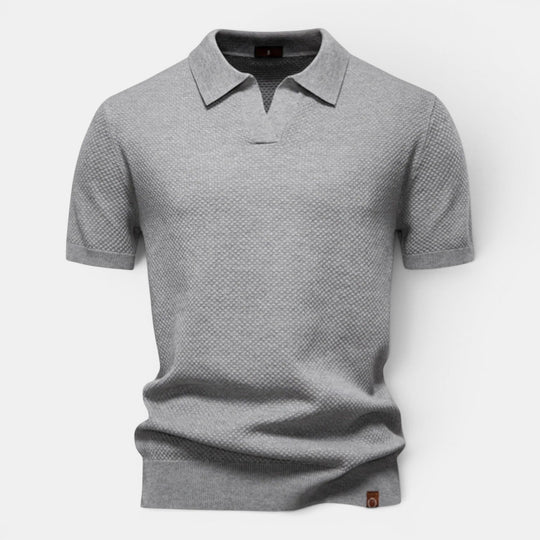 Men's Slim-Fit Knit Polo Shirt – Kalanzo