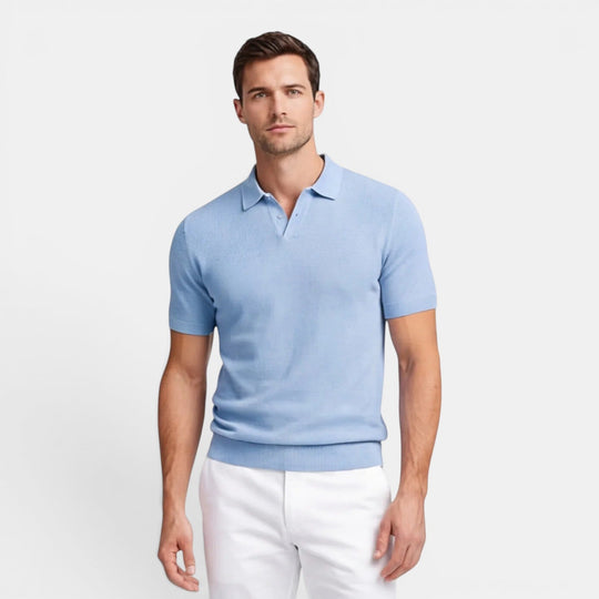 Men's Slim-Fit Knit Polo Shirt – Kalanzo