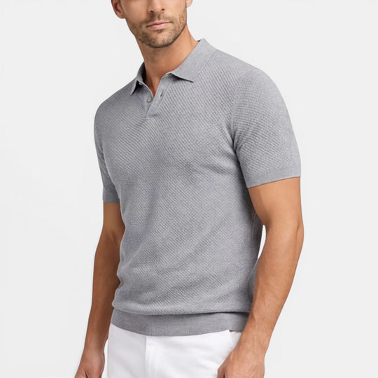 Men's Slim-Fit Knit Polo Shirt – Kalanzo