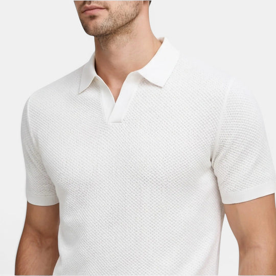 Men's Slim-Fit Knit Polo Shirt – Kalanzo