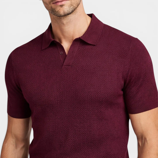Men's Slim-Fit Knit Polo Shirt – Kalanzo