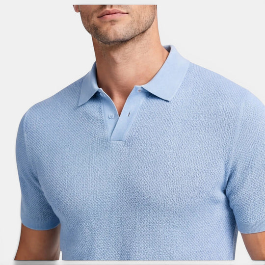 Men's Slim-Fit Knit Polo Shirt – Kalanzo