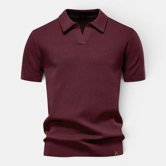 Men's Slim-Fit Knit Polo Shirt – Kalanzo