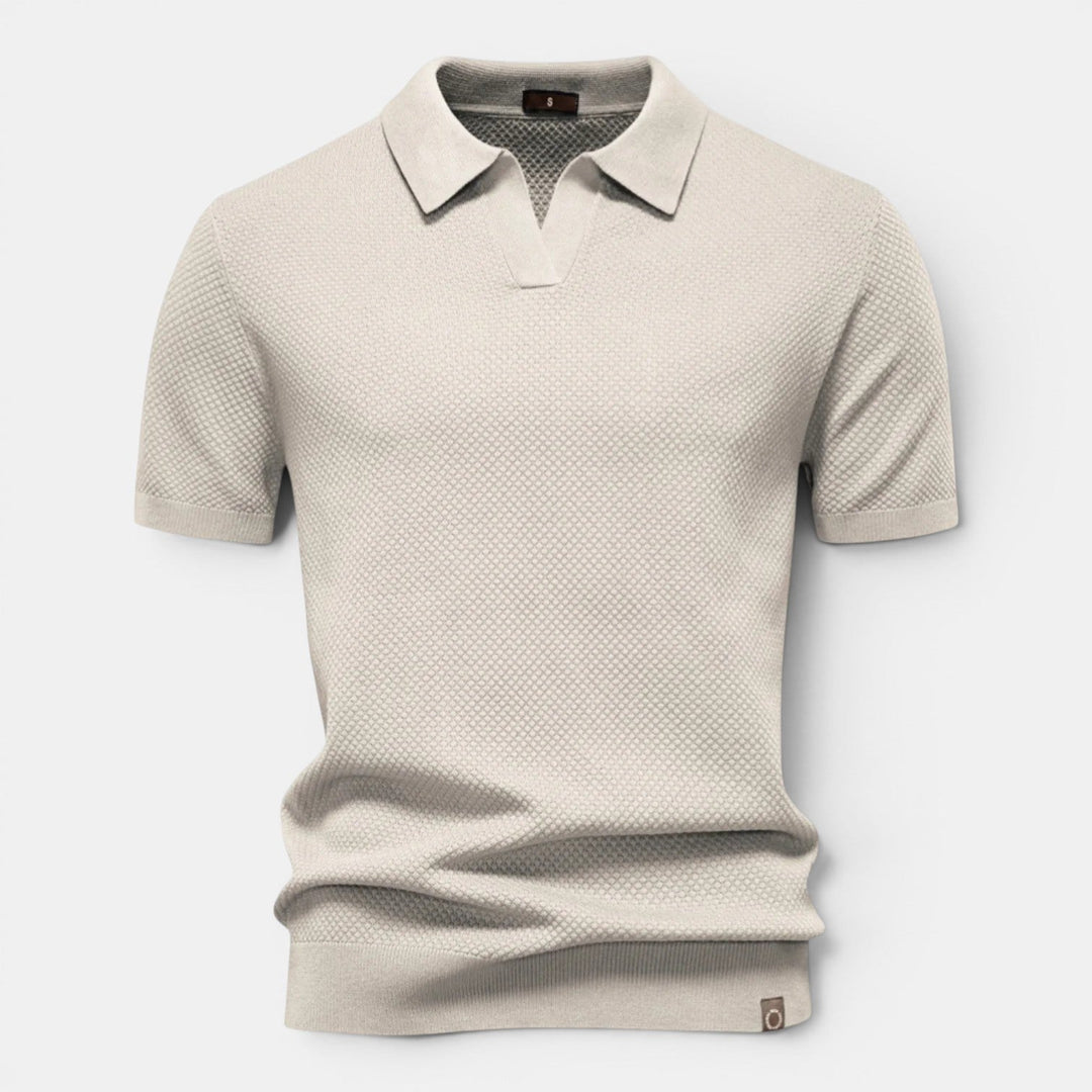 Men's Slim-Fit Knit Polo Shirt – Kalanzo
