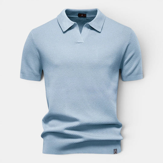 Men's Slim-Fit Knit Polo Shirt – Kalanzo