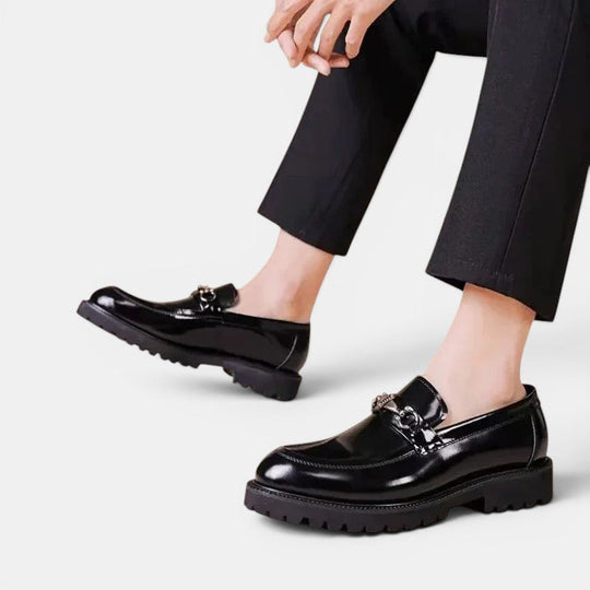 Men's Leather Lug Sole Horsebit Loafer – Kalanzo
