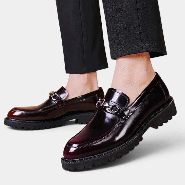 Men's Leather Lug Sole Horsebit Loafer – Kalanzo