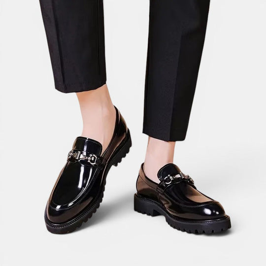Men's Leather Lug Sole Horsebit Loafer – Kalanzo