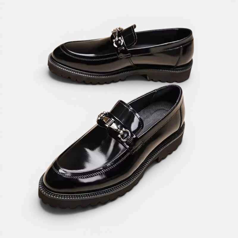 Men's Leather Lug Sole Horsebit Loafer – Kalanzo