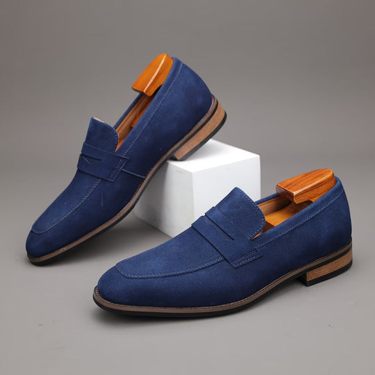 Men's Suede Penny Summer Loafers – Kalanzo