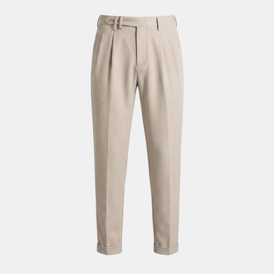 Men's Slim-Fit Pleated Suit Trousers – Kalanzo
