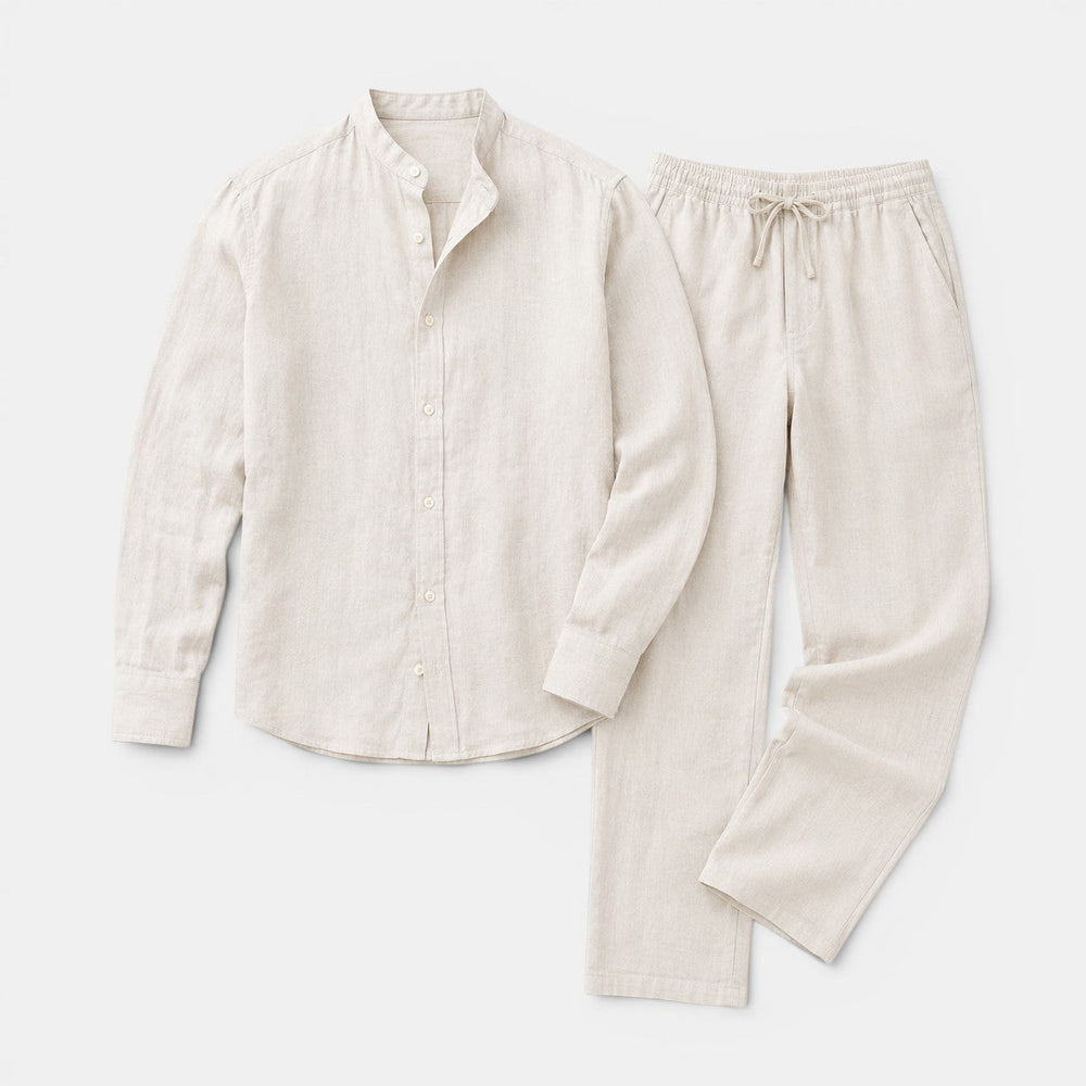 Men's Relaxed Linen Two-Piece Set – Kalanzo