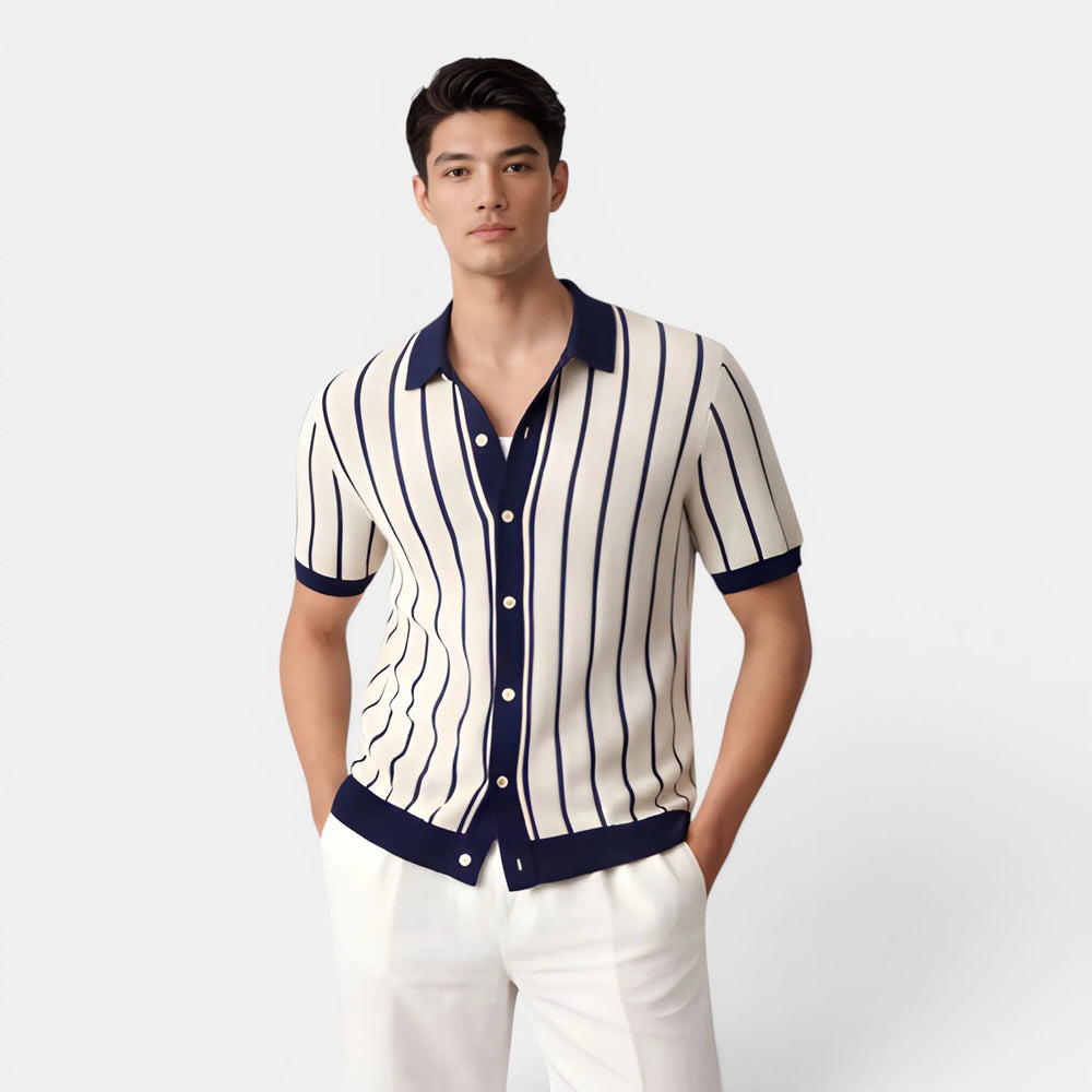 Men's Striped Knit Shirt – Kalanzo