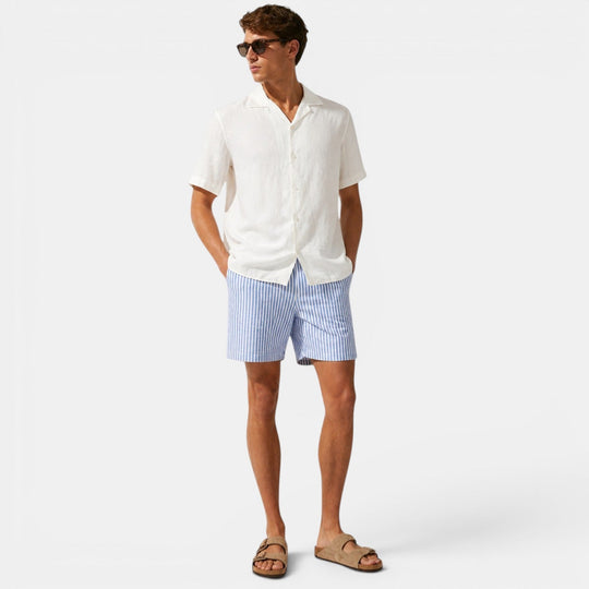 Men's Striped Linen Shorts – Kalanzo