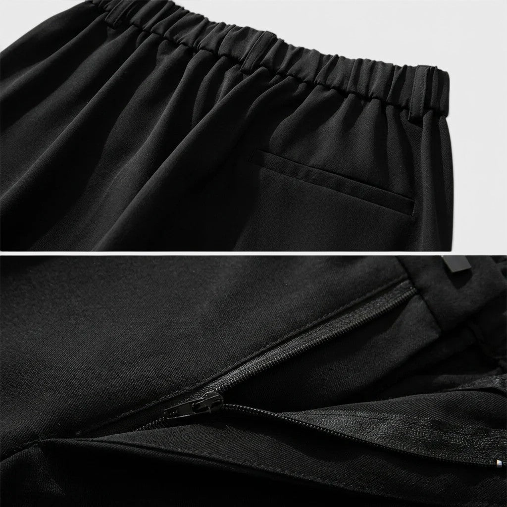 Men's Pleated Straight-Leg Trousers – Kalanzo