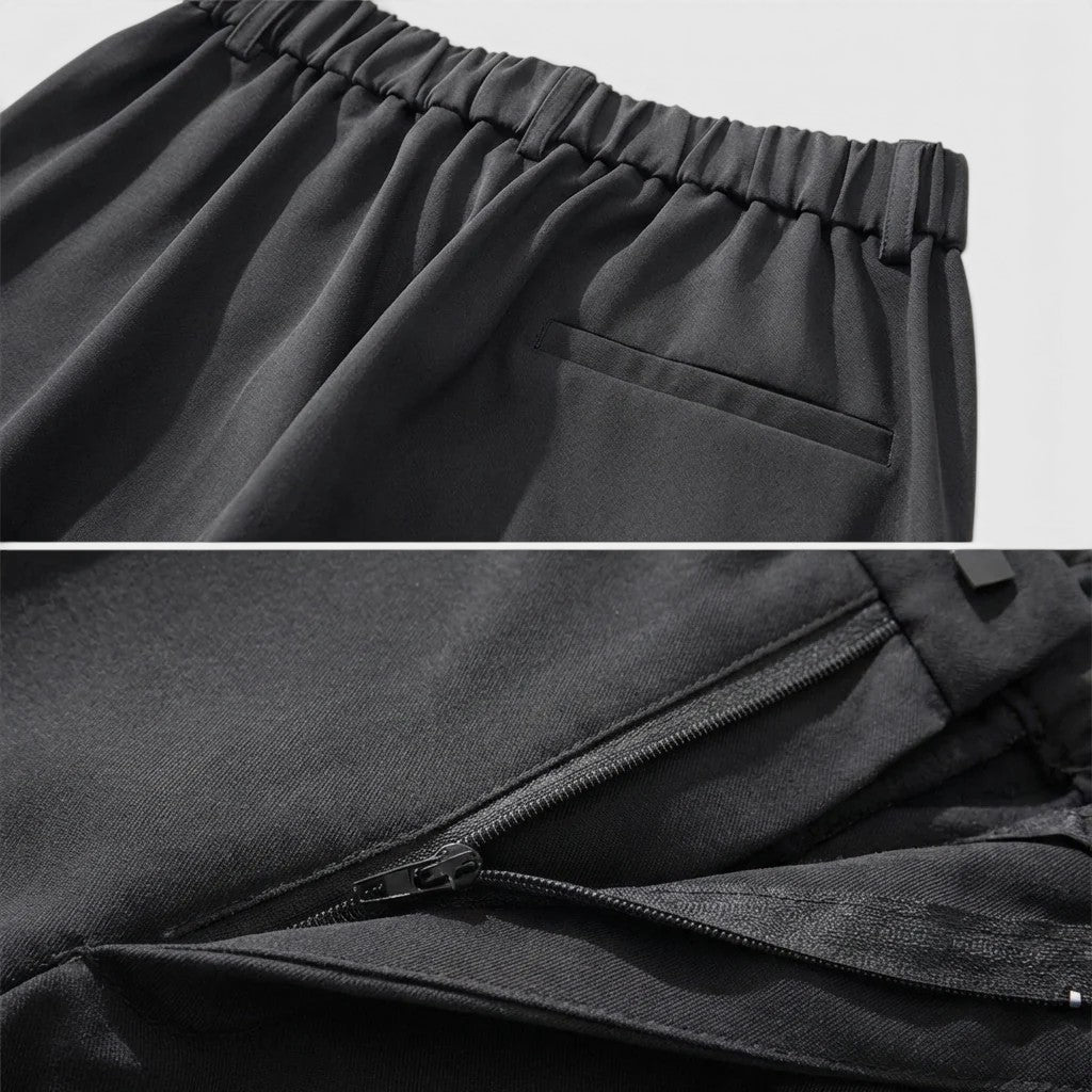 Men's Pleated Straight-Leg Trousers – Kalanzo