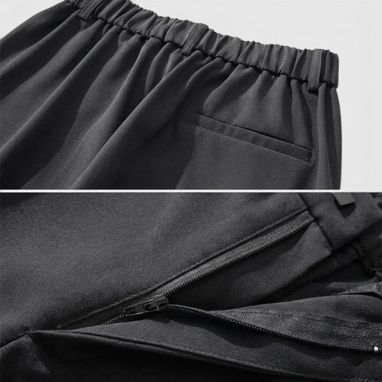 Men's Pleated Straight-Leg Trousers – Kalanzo