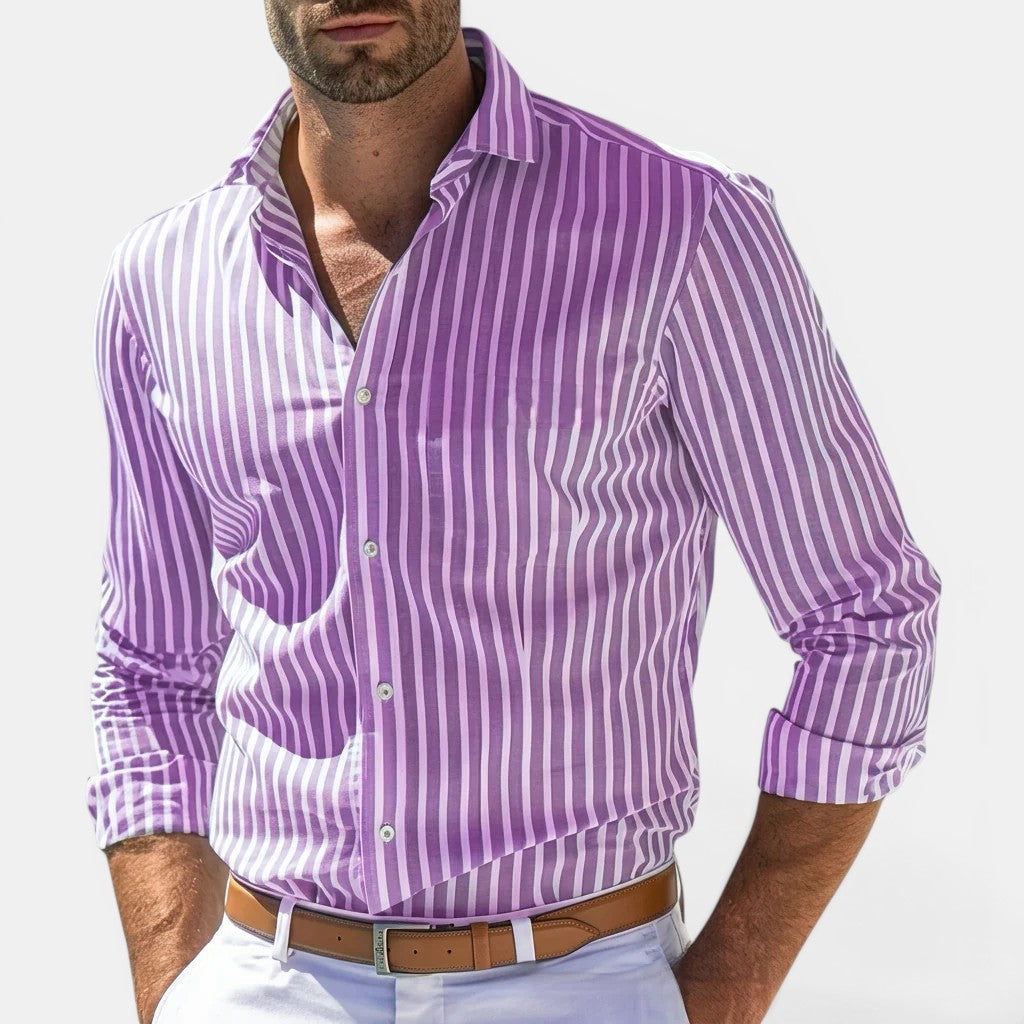Men's Striped Classic Shirt – Kalanzo