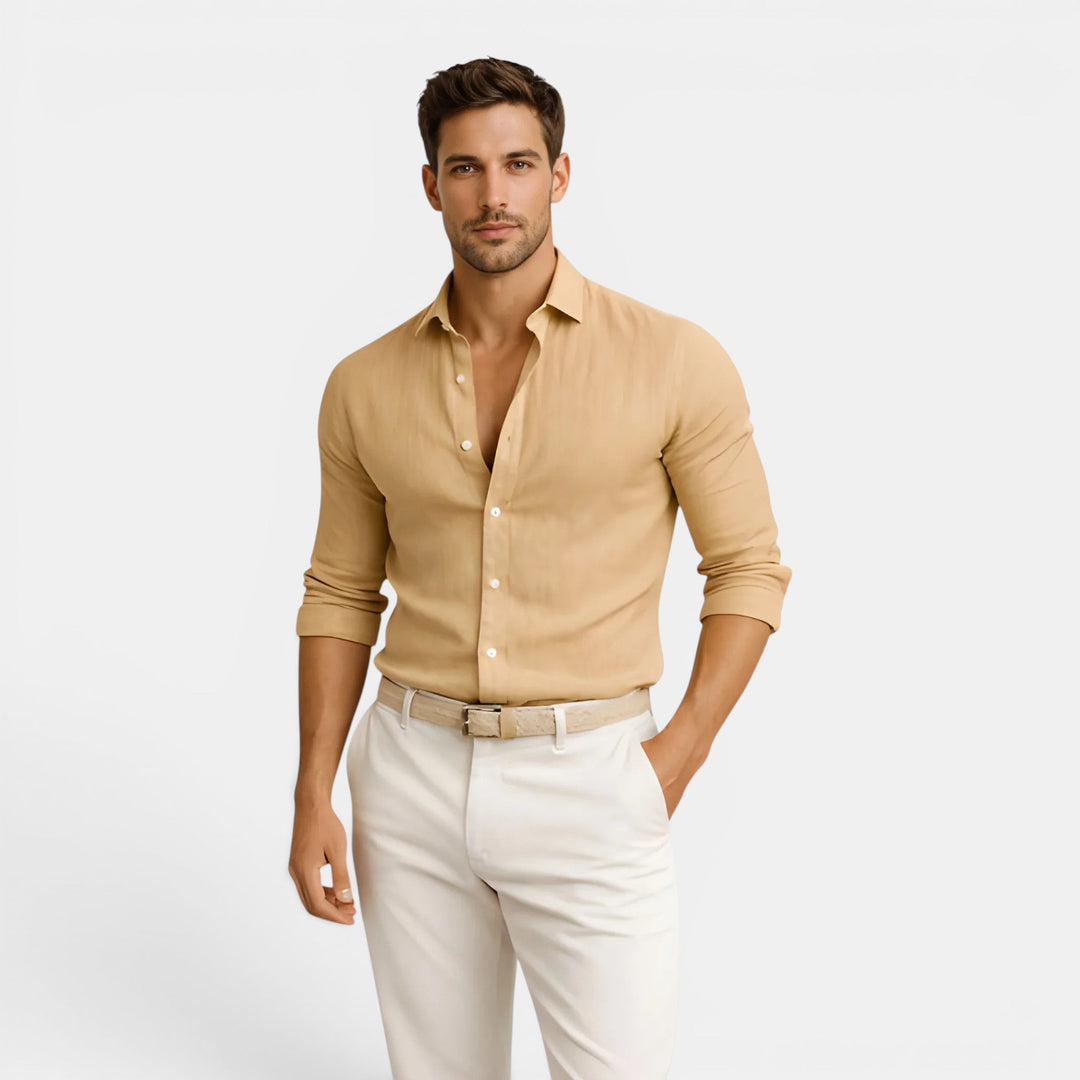 Men's Breathable Linen Shirt – Kalanzo