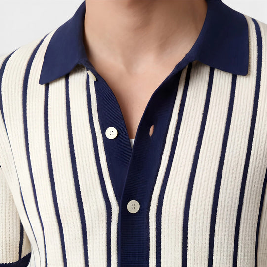 Men's Striped Knit Shirt – Kalanzo