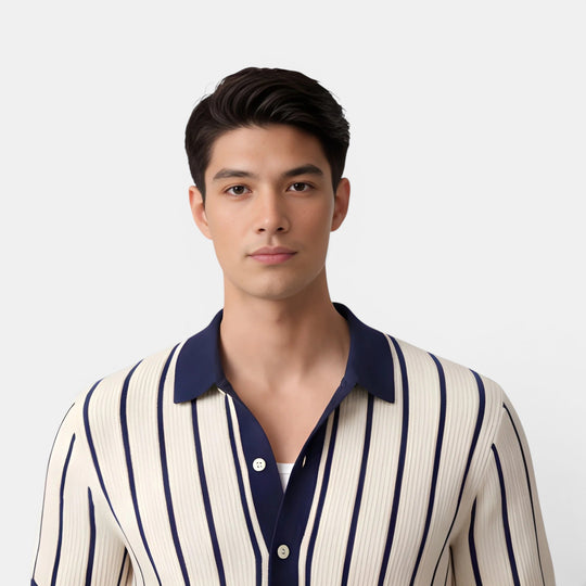 Men's Striped Knit Shirt – Kalanzo