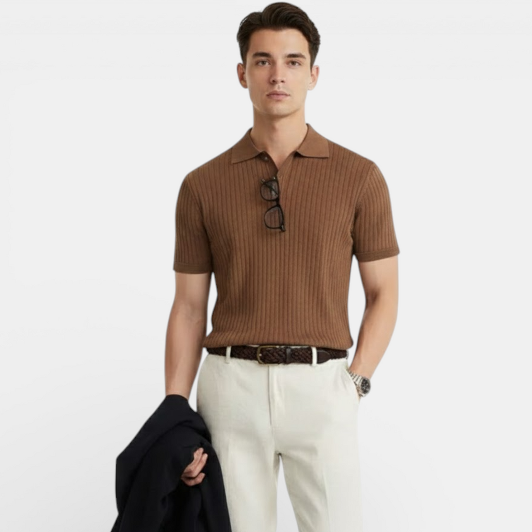 Men's Ribbed Polo Shirt – Kalanzo