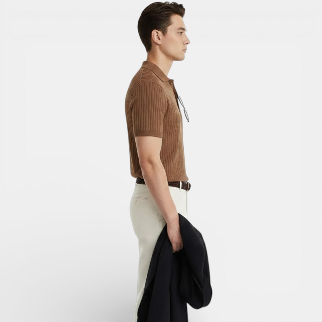 Men's Ribbed Polo Shirt – Kalanzo